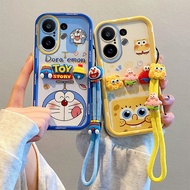 Casing Vivo X200 Fe Casing Vivo S30 Pro Mini Casing Compatible with Spongebob Three-dimensional Figu