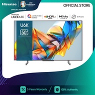 Hisense 50 inch - 50U6K 4K ULED Smart TV - Digital - Bezelles design-Dual Band Wifi-Dolby Vision& Au