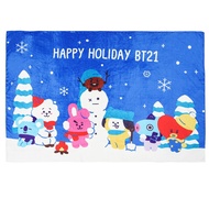 Christmas Family Portrait Merchandise Blanket Bts Cartoon Cute Coral Fleece Nap Warm Quilt