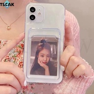 OPPO A12 A12S A11K A12e A94 A31 A9 A5 2020 A7 AX7 A7X A5S AX5S Phone Case Transparent Clear Card package Put Photos Cover