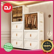 [DJ Home] 65-75cm Almari Baju Dewasa roda Multipurpose Wardrobe Storage Cabinet with Wheels