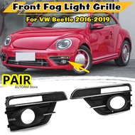 Pair Car Front Bumper Fog Light Cover Mesh Grille For VW Beetle 2016-2019 Fog Light Grille Cover 5C5