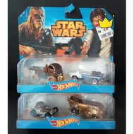 Hot wheels Disney Star Wars Chewbacca Han Solo R2D2 C-3PO