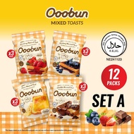 Ooobun Mixed Toast Bundle- Set A [StrawberryX3, BlueberryX3, CheeseX3, ChocolateX3] party  pack sour