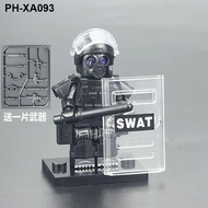 Compatible with lego military man wang gas swat police hummers team assembled building childrens edu