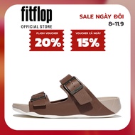 Dép Xăng Đan Nam FitFlop Da Xước GOGH Nam FitFlop Có Khóa - Brown - JA2-C74