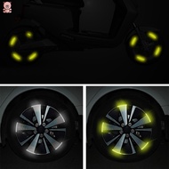 Reflective wheel decorative strip sticker motorcycle wheel shape decal sticker night safety reflective decal TCH