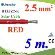 5 Meters Solar Wire PV1 H1Z2Z2-K 1x2.5 Sq.mm. DC Cable Cell Red