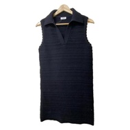 Akris Dress Knit Sleeveless Knee-length Women Open collar black White Direct from Japan Secondhand
