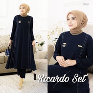 VIP Fashion Hijab Style RICARDO SET WD BAHAN CERUTY BABYDOLL SUDAH DAPAT ( ATASAN + CELANA ) + RESLE