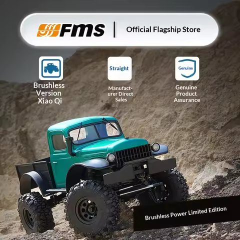 FMS RC 4WD Off-Road Crawler Brushless Motor FCX24 Power Wagon Metal Green Limited Edition Outdoor Cl
