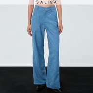 SALISA - YOKE PANTS Corduroy Ocean