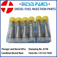6Pcs Plunger and Barrel Assembly A758 131153-7920 9443611098 Fuel Pump Plunger for ISUZU V260 / Engi