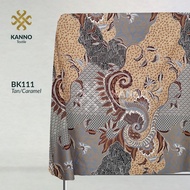 KATUN FINE COTTON BATIK CLOTH 40S BK111 ABSTRACT MOTIF TAN/CARAMEL COLOR
