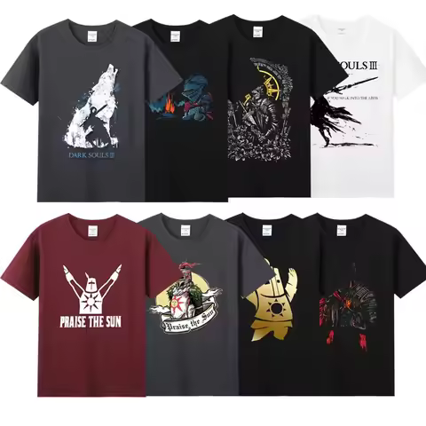 Game T-shirt Dark Souls Rock Street Skateboarding Rap Female Male T-shirt Couple Summer T-shirt Loos