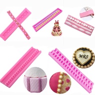 3D Lace Beads Peals Silicone Fondant Mould Cake