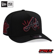 NEW ERA 9FIFTY A-FRAME ATLANTA BRAVES WORLD SERIES 1995 BLACK EDITION HAT SNAPBACK CAP