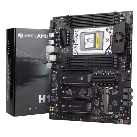 HUANANZHI H12D-8D EPYC Motherboard 8-Channel DDR4 Server Mainboard PCIe 4.0 x16 3× M.2 Slots for NAS