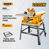 Ingco 2600W Table Saw With Extension Table TS26005 IPT
