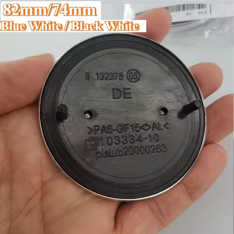 1PCS 82mm 74mm Black Base Car Emblem BONNET Hood Front Rear Trunk For Bm W E46 E39 E38 E90 E60 Z3 Z4