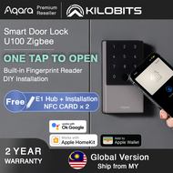 Aqara Smart Lock U100 Global Version Fingerprint Keyless Entry Door Lock with Apple Home Key Touchsc