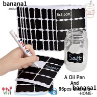 BANA 96pcs/set Labels Stickers Spice Waterproof Jam Jar Blackboard Label