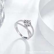 1ct Moissanite Diamond Ring White Gold Fated Love of Eternality Ring Anniversary Engagement Gift
