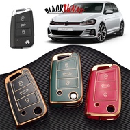 BLACKFUNNY TPU Car Remote Key Case Cover Shell Fob For VW Volkswagen Golf 7 MK7 Tiguan MK2 G7O5