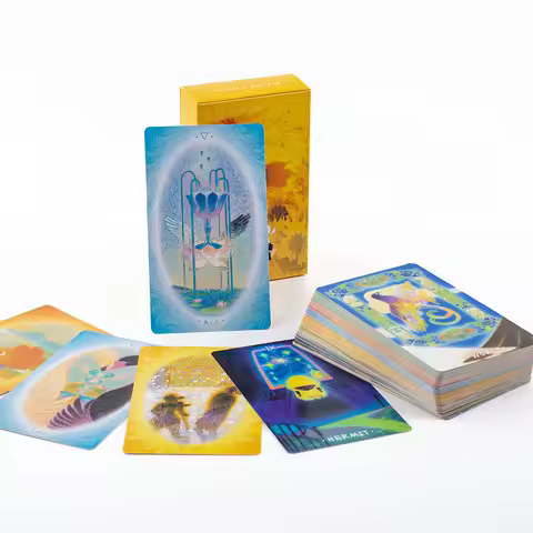 79Pcs A Style Full of Sunshine And Fantasy English Visions Divination Edition Deck Board Playing Gam