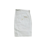 Hazard กางเกงทำงานขายาวไม่มีจีบ ผ้า Cotton(คอตตอน) สีขาว