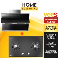 Vees Cooker Hood (1600m3/h) DH-309AC / Vees Gas Hob (5.0KW) DGH-8250F/DGH-8650/DGH-7645-SS