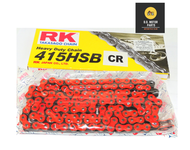 #โซ่สี RK 415HSB ยาว 130 ข้อ สีส้มสะท้อนแสง ข้อหนา  *** ‼️ประกันแท้ ***