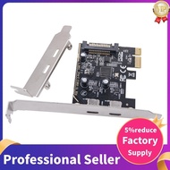 PCIE to Dual Type C Expansion Card PCI-E X1 to 2-Port TYPE-C USB 3.2 GEN1 5Gbps Convert Card ASM1042