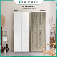 FurnitureFit 2-DOOR WARDROBE / ALMARI BAJU PUTIH STYLE IKEA / ALMARI 2 PINTU PUTIH WHITE