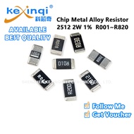 (5pcs) 2512 SMD Alloy Resistor 2W 1% 0.1R ohm R001 R005 R010 R022 R033 R100 R220 R470 R560 Resistanc