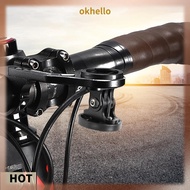 [Okhello.sg] Bike Sport Camera Mount Aluminum Alloy Camera Headlight Adapter for Garmin Gopro