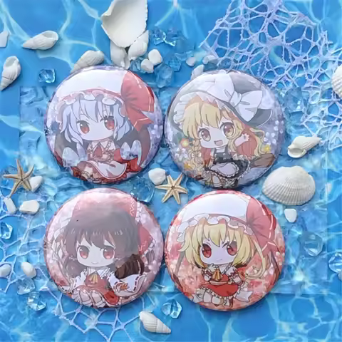 Anime TouHou Project Saigyouji Yuyuko Konpaku Youmu Hakurei Reimu Cosplay Costume Accessories Brooch