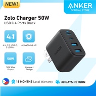 Anker Zolo USB C 50W 4-Port Charger Block for iPhone 17/16/15/14/13 Series, MacBook, iPad