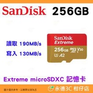 SanDisk Extreme microSDXC 256G 256GB 190MB/s A2記憶卡公司貨 相機 手機用