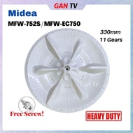 Heavy Duty Midea 330mm MFW-752S MFW-EC750 Washing Machine Pulsator 11 Gears 11z [Piring Mesin Basuh] (A64G11/2425) GANTV