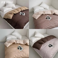 Two-tone Plain Cotton Duvet Cover only (NO comforter / filler)
