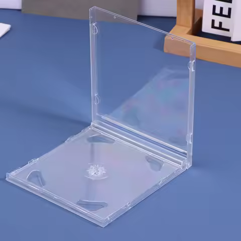 Transparent Plastic Double Disc DVD Case Portable CD Storage Package Case Durable DVD Box Thicken CD