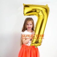 80 cm gold number foil balloon / jumbo number balloon / medium number balloon