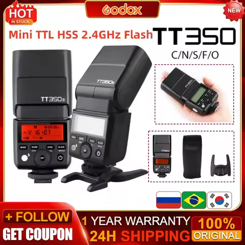 Godox TT350 S/C/O/P/F/N Flash Mini Thinklite 2.4G HSS TTL Wireless Speedlite Flash for Sony Nikon fo