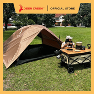 Deer Creek 4 Person Double Layer Monsoon Dome Tent Gold/Brown Colour