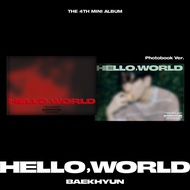 边伯贤：Hello, World - The 4th Mini Album Photobook Ver. (【Hello版 / World版】2随1京东特典小卡2随1）上海站签售版