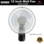 Mistral 12 Inch Wall Fan With Remote Control - MWF3035R (Local Warranty)
