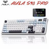 AULA S98Pro wireless mechanical keyboard, smart screen knob, three-mode (BT5.0/USB-C/2.4GHz), creamy