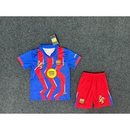 2025-26 Barcelona 3th Kids Jersey 2-13y football jersey set 7M5N