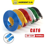 JAERSENT 3M-50M CAT 6 Ethernet Cable RJ45 Internet CAT6 Lan Cable 1000Mbps High Speed Gigabit Networ